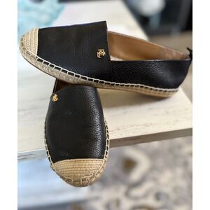Ralph Lauren IV Cameryn Espadrille Tumbled Leather Shoes Size 6B